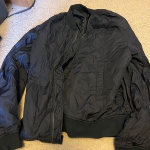 Uniqlo navy blue large women’s bomber jacket